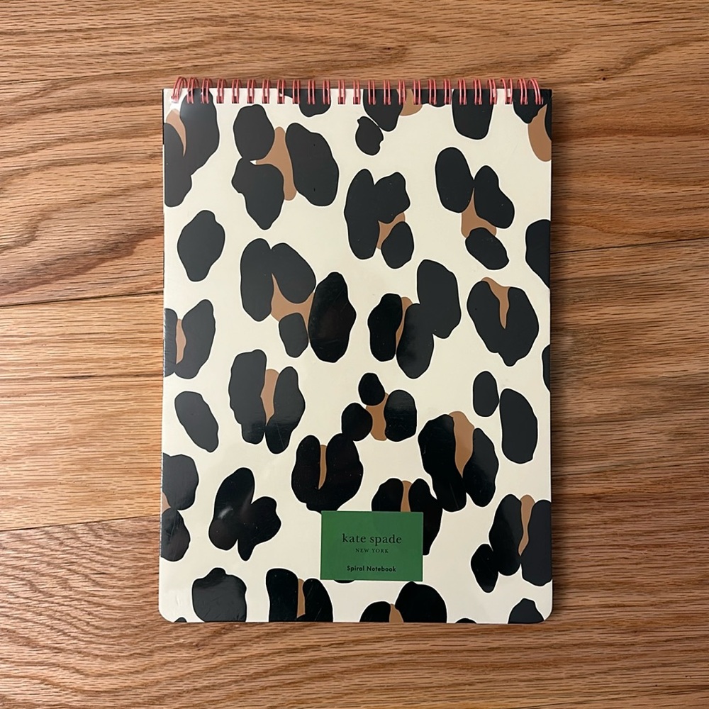 NWT Kate Spade forest feline top spiral notebook